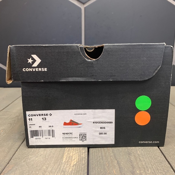 New Converse One Star Ox Low Orange Green Sneakers - Picture 6 of 6